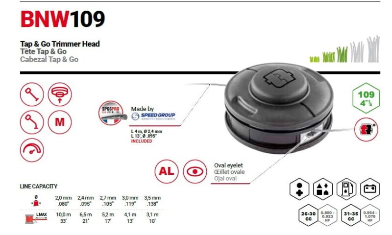 cap fir nylon tambur autocut motocoasa BNW109 Comforex Echo Kawasaki